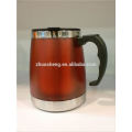 new products FDA high quality double wall coffee mug, stainless steel custom mug with plastic lid